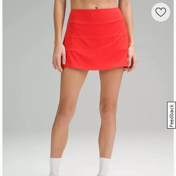 lululemon athletica Skirts Pace Rival Red Lululemon Skirt Nwt